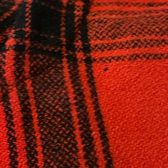 Vintage 1950s Red Plaid Wool Pants Sanforized Rockabilly Button Fly USA flaws - Picture 6 of 15